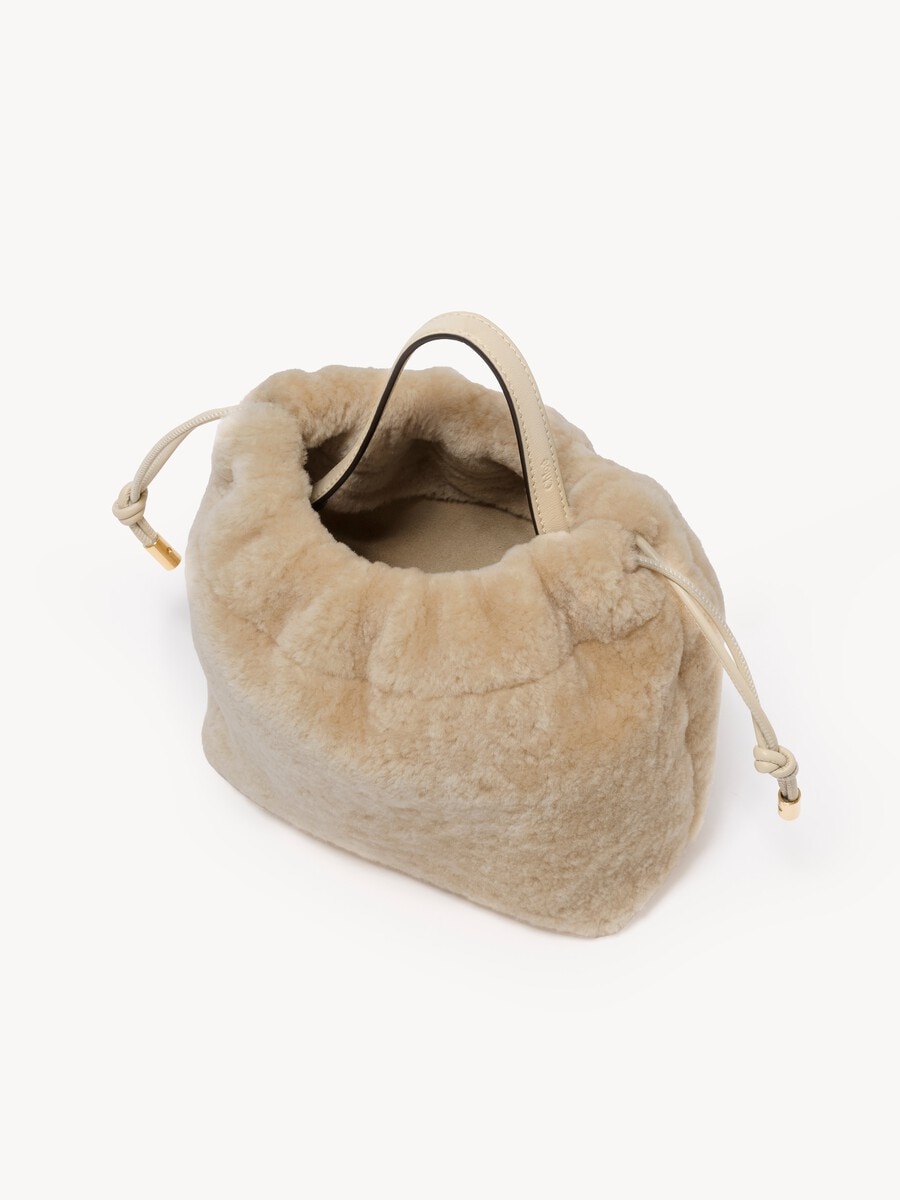 Mini Chlo&eacute; Icons shoulder bag with chain in shearling - 6