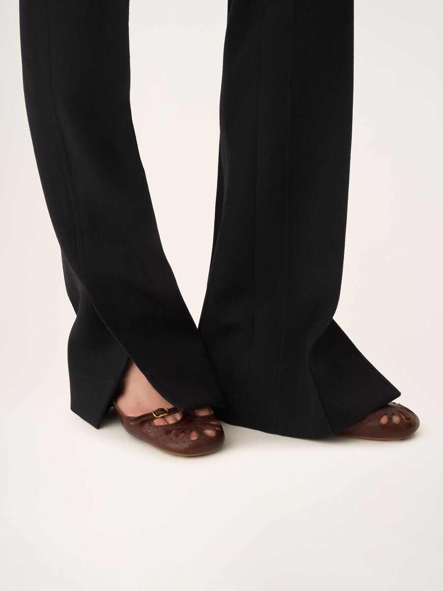 Pantalon tailleur en gabardine de laine - 5