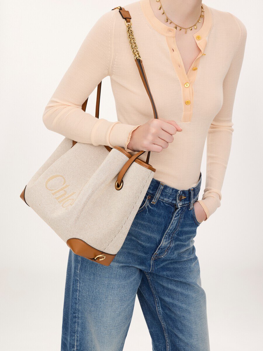 Chlo&eacute; Clover double carry bag in canvas - 4