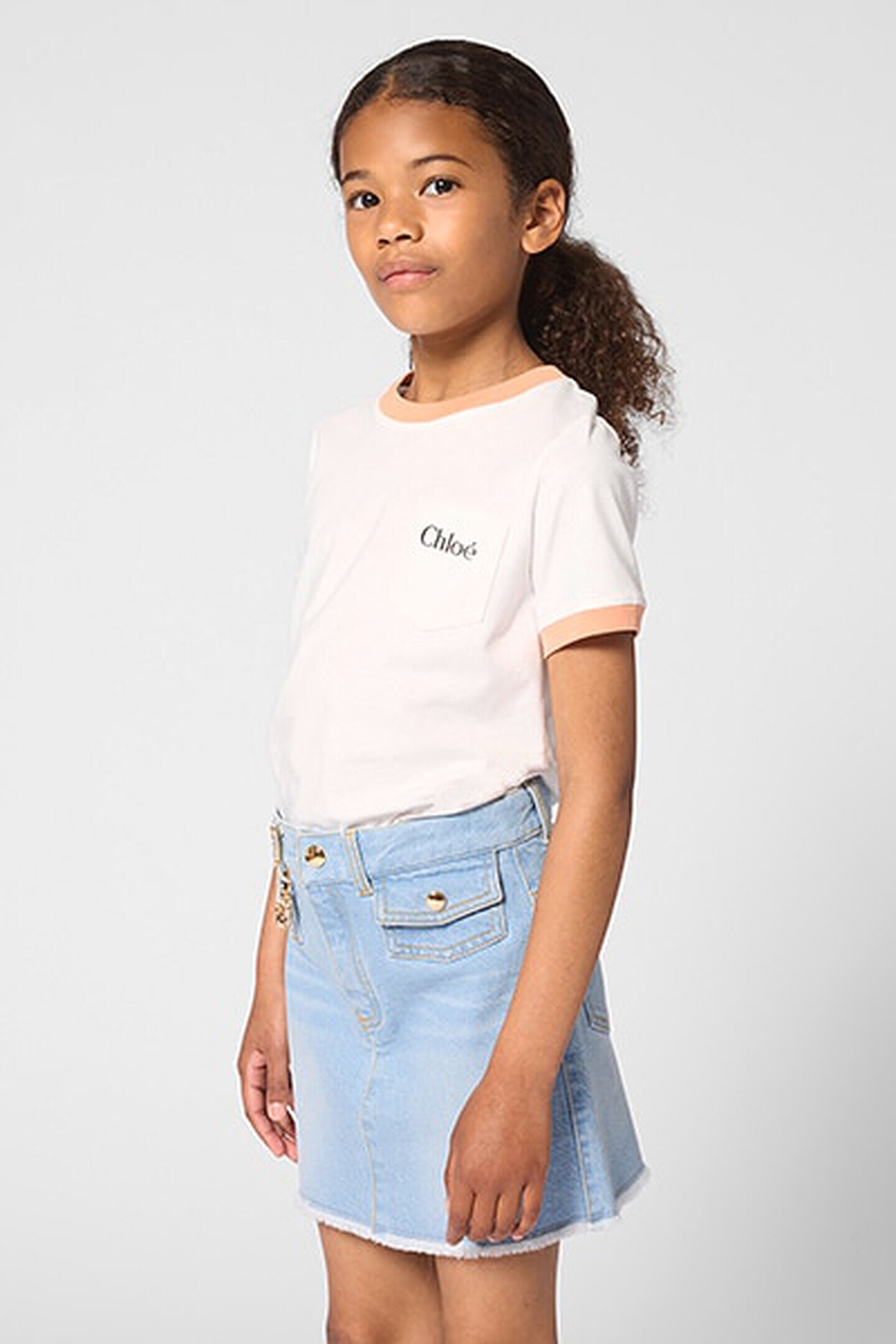 Kids' crew-neck T-shirt White - Chloé