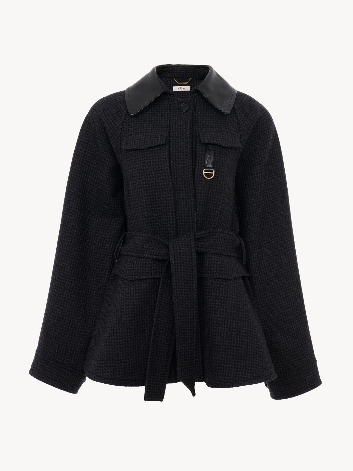 Utilitarian jacket in houndstooth wool - 2