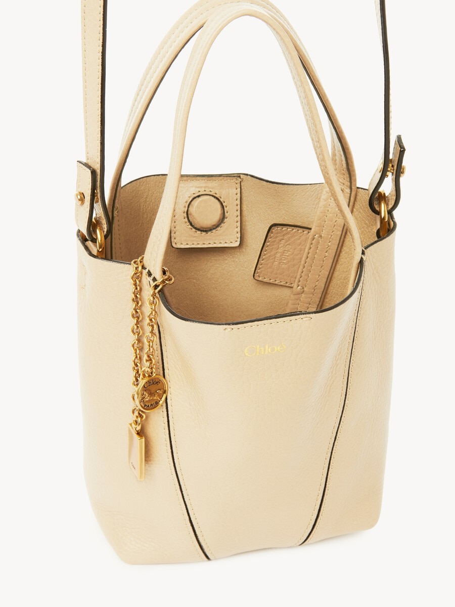 Petit sac cabas Chlo&eacute; Spin en cuir grain&eacute; - 7