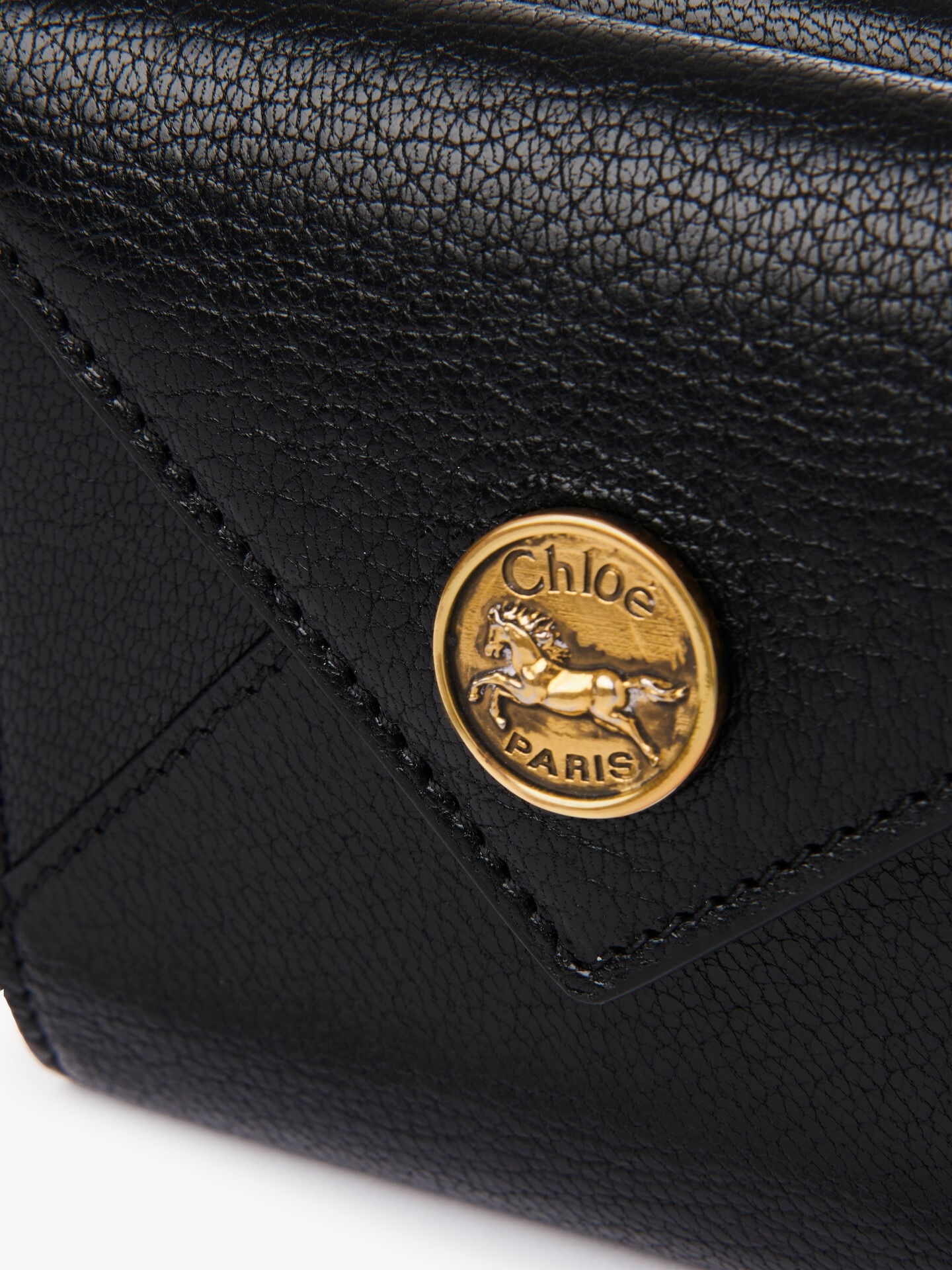 Petit portefeuille &agrave; trois volets Envelope en cuir grain&eacute; - 6