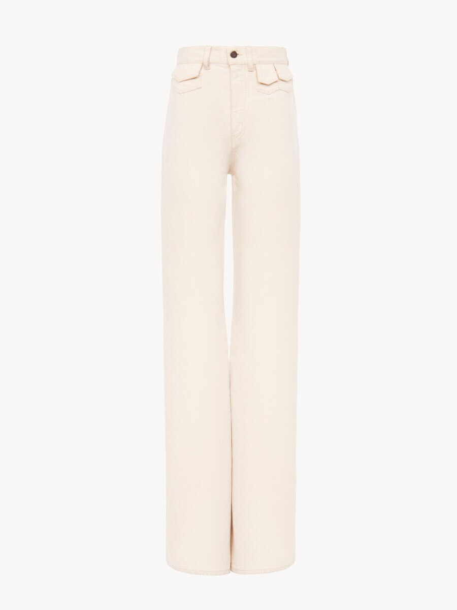 High-rise flare jeans in denim - 1