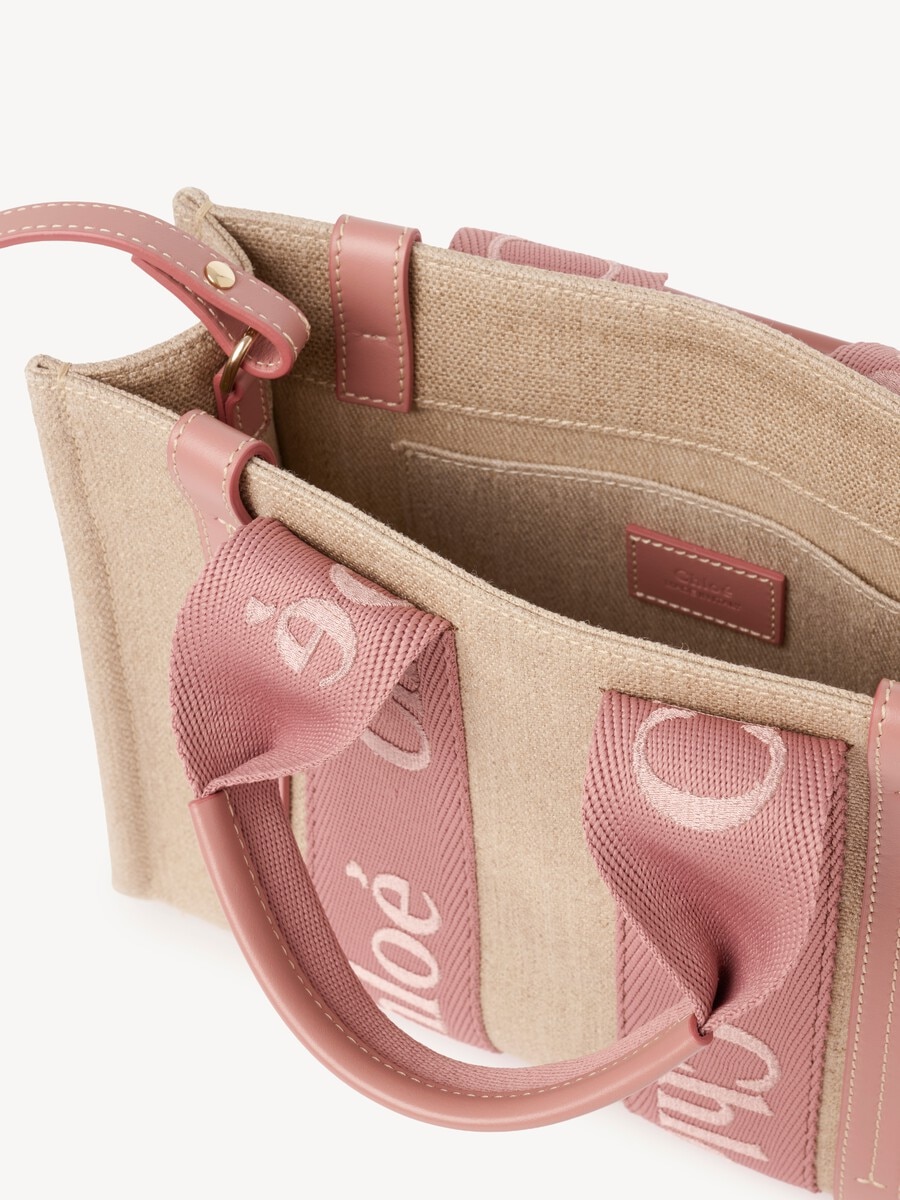 Petit sac cabas Woody en toile de lin - 6