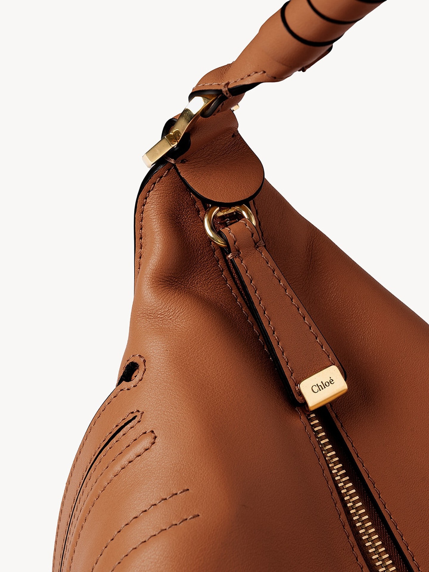 Petit sac port&eacute; &eacute;paule Marcie en cuir lisse - 9