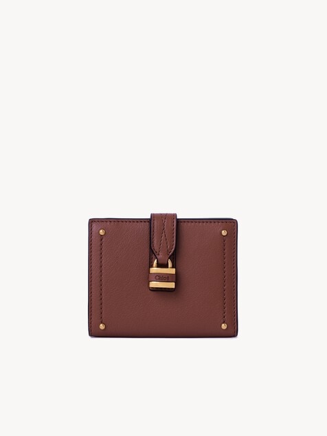 Portefeuille carr&eacute; Paddington en cuir grain&eacute;