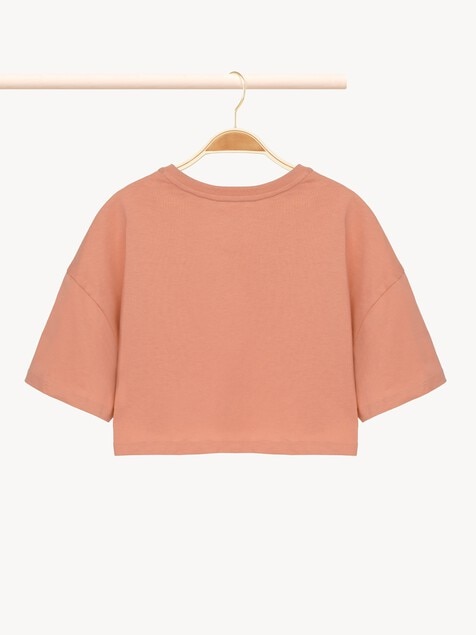 Camiseta cropped con logotipo infantil