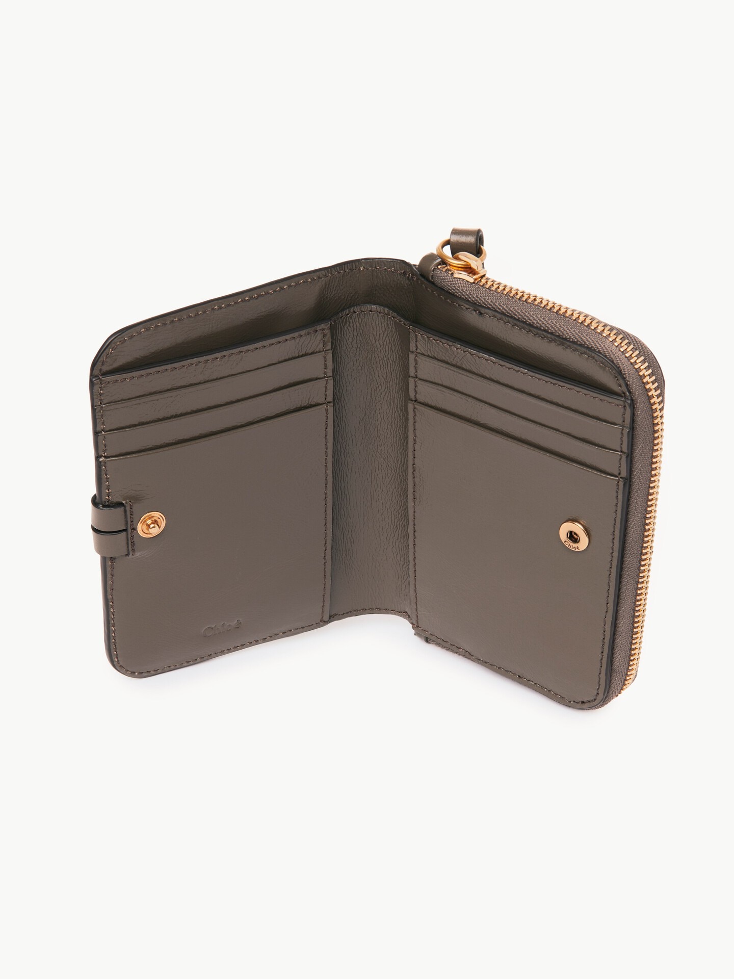 Alphabet bi-fold wallet in shiny leather - 5