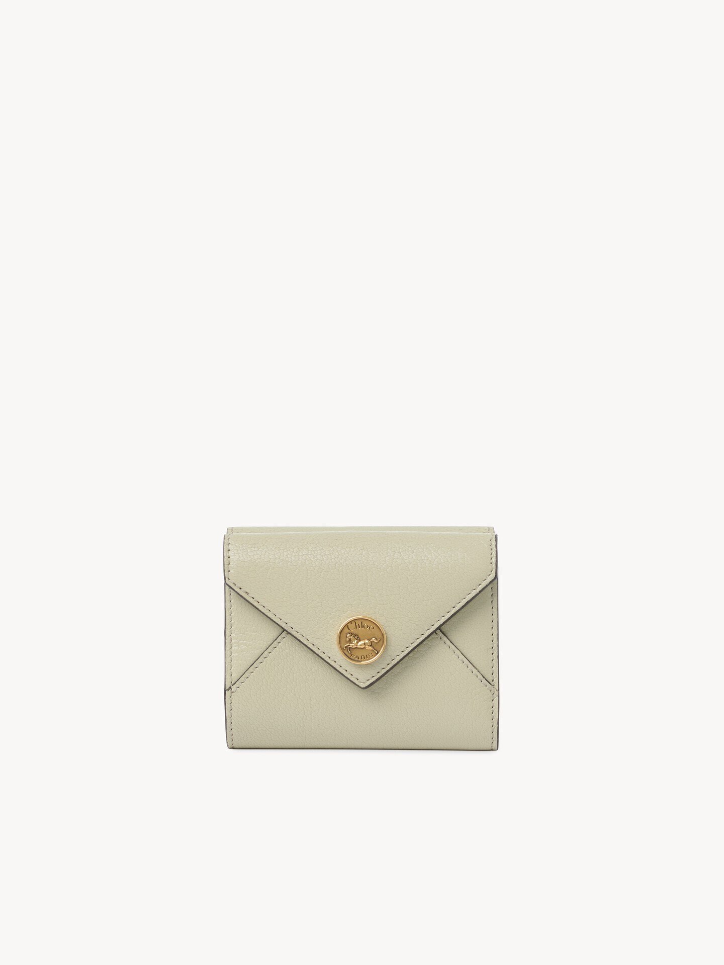 Petit portefeuille &agrave; trois volets Envelope en cuir grain&eacute; - 2
