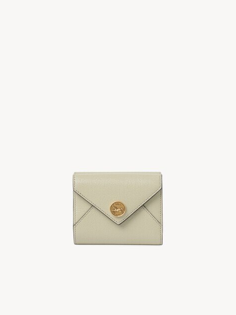 Petit portefeuille &agrave; trois volets Envelope en cuir grain&eacute;