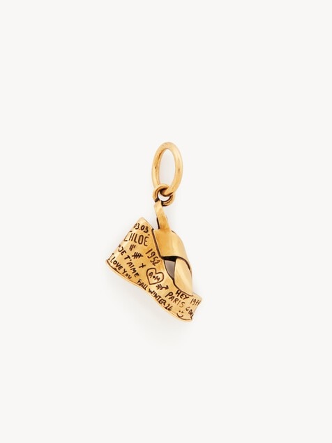 Alphabet Maxime Sandal charm in brass