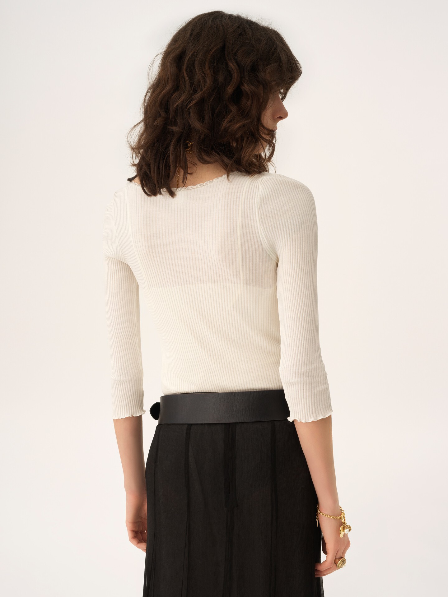 Cardigan ajust&eacute; &eacute;chancr&eacute; en coton - 5