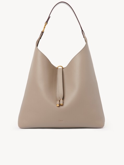 Sac hobo Marcie en cuir grain&eacute;