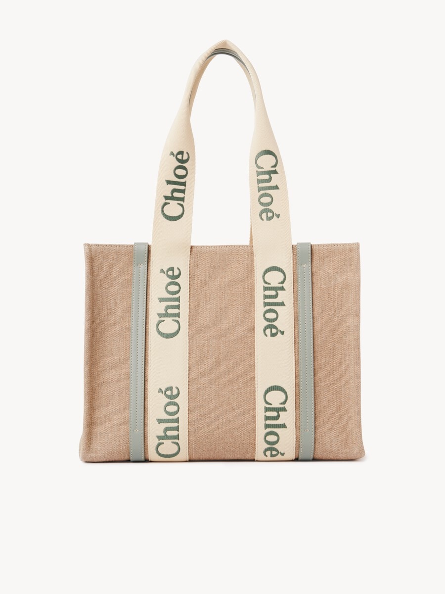 Woody tote bag in linen - 2