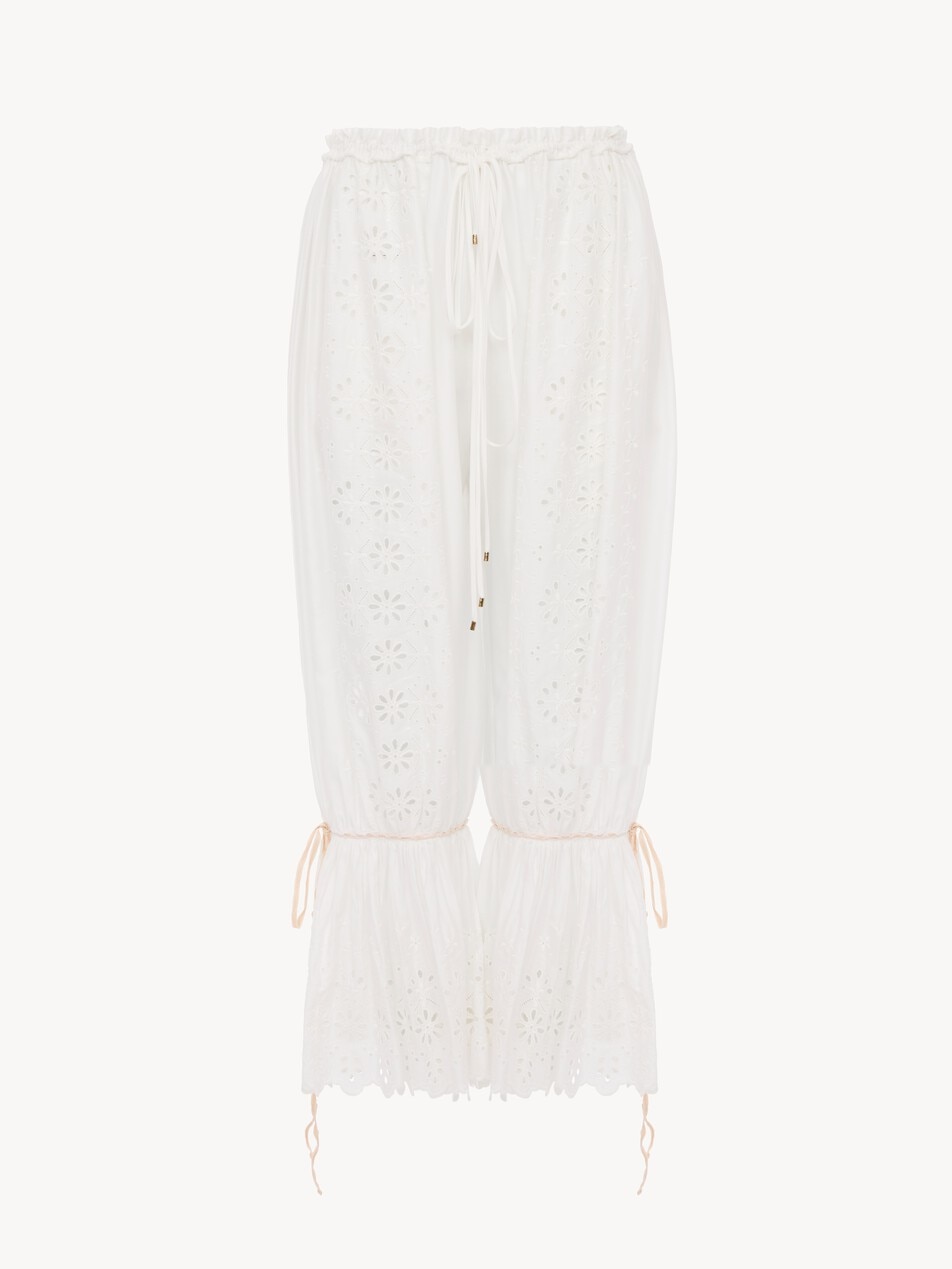 Fluid drawstring trousers in soft cotton - Packshot