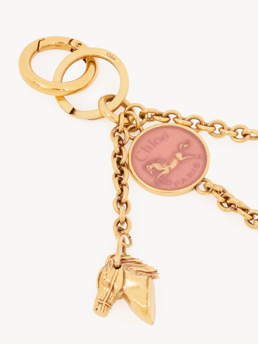 Chlo&eacute; Symbols Coin Horse bag charm in brass - 3