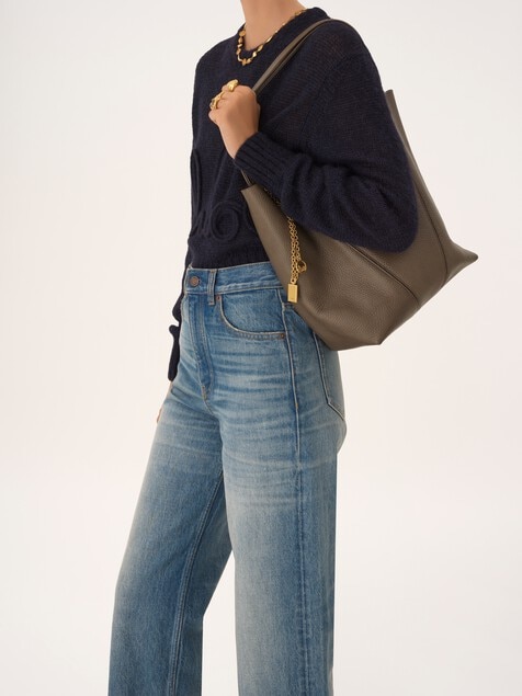 Chlo&eacute; Spin tote bag in grained leather
