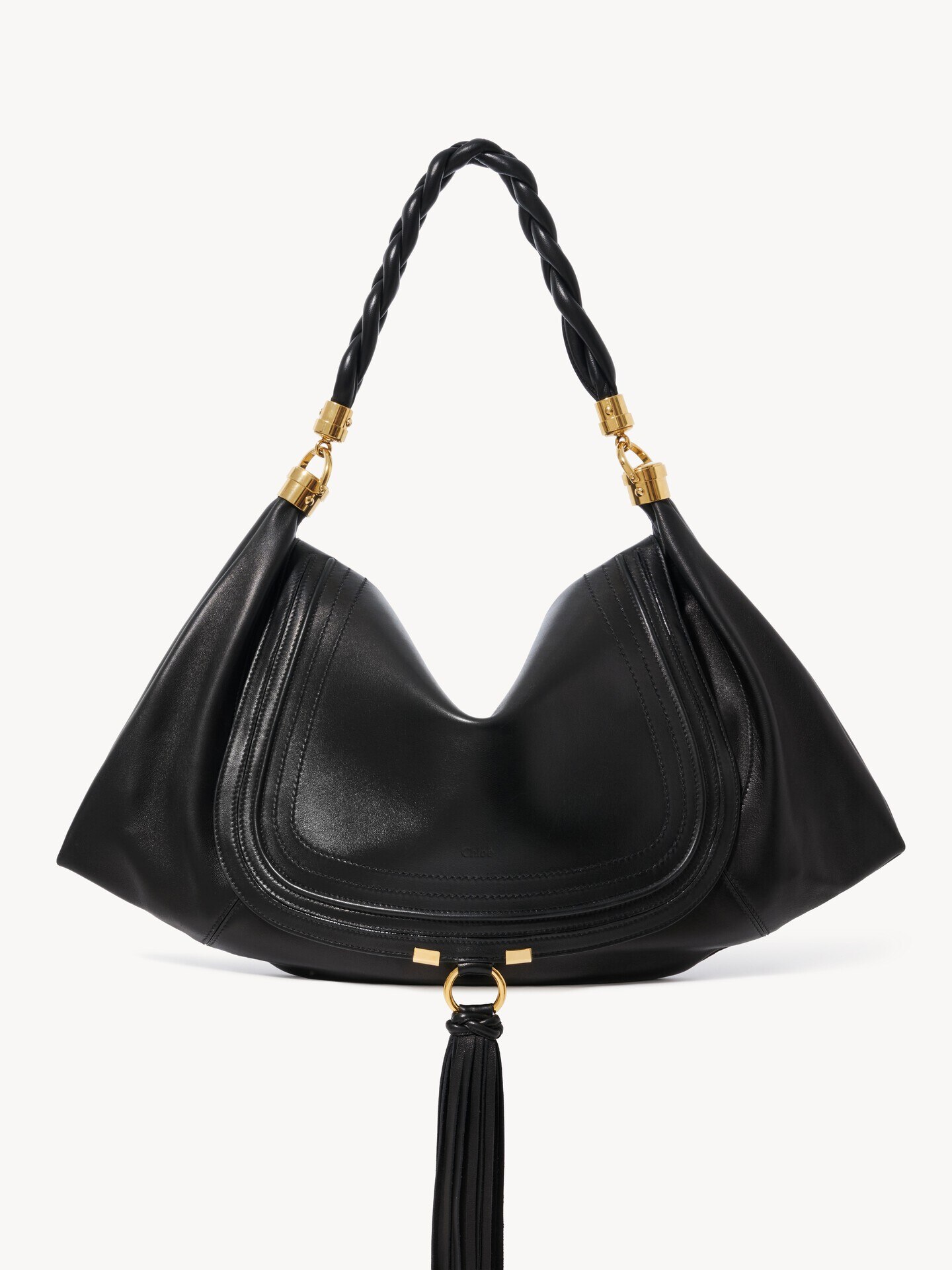 Large Marcie Foulard hobo bag in soft leather - 1.0
