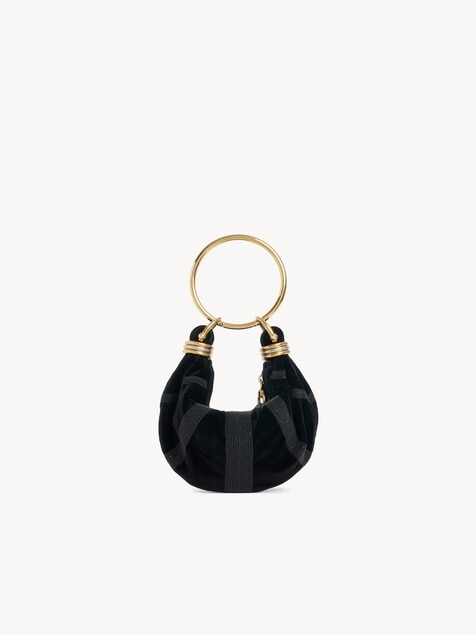 Mini Bracelet Hobo bag in suede leather