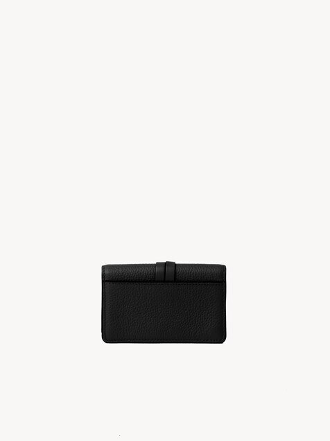 Alphabet card holder in grained leather