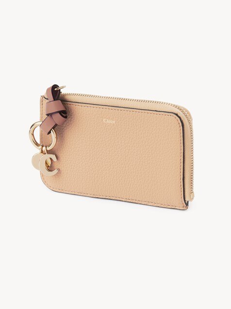 Alphabet purse in grained leather