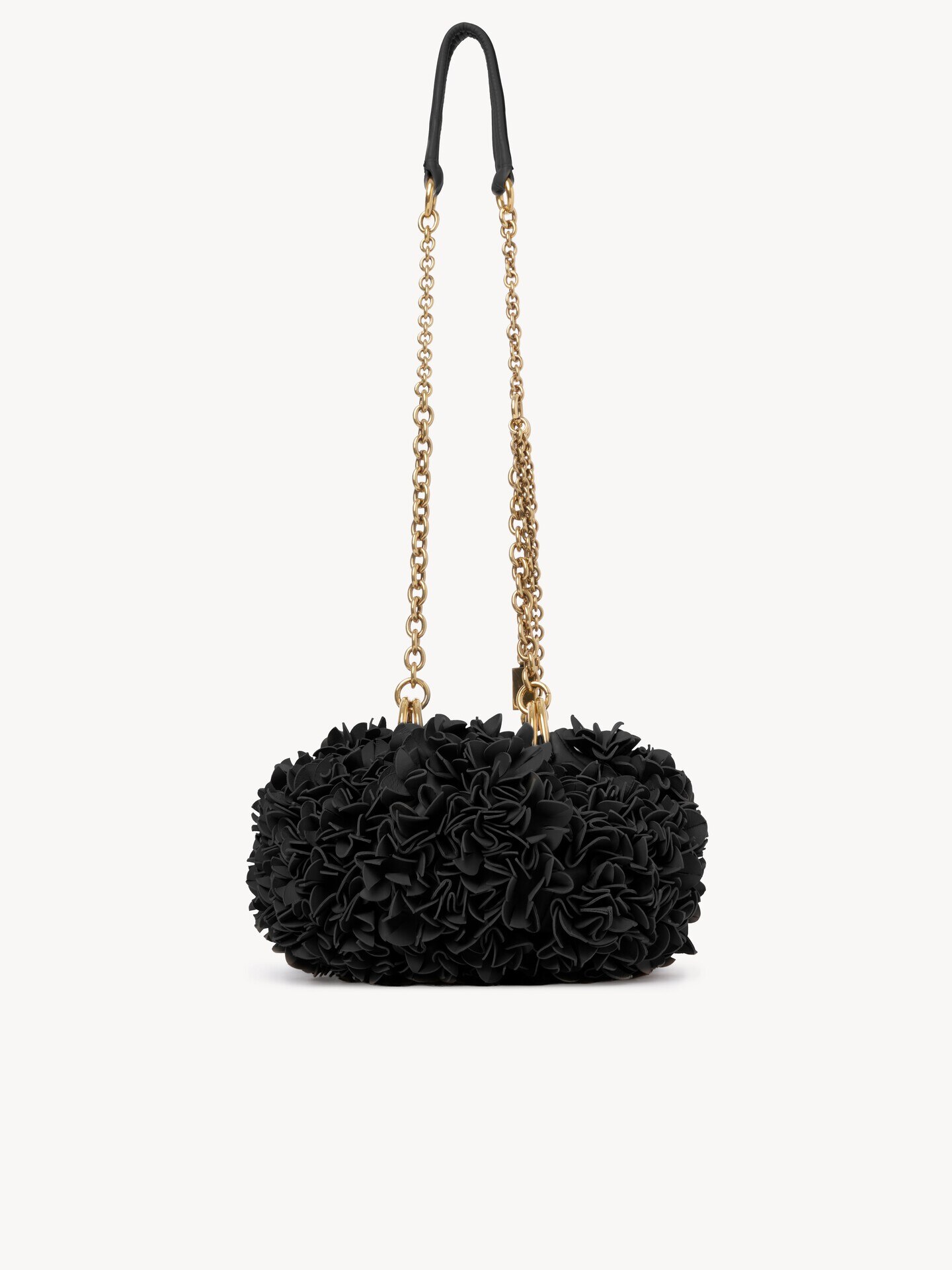 Chlo&eacute; Pliss&eacute; shoulder bag with chain in leather flowers - 4