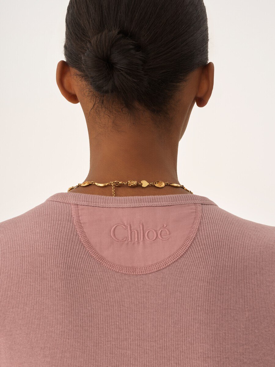 Fitted Henley shirt in cotton jersey - 7