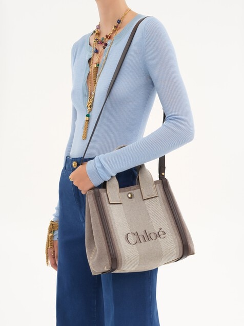 Kleine Chlo&eacute; Carry Tote Bag aus Canvas