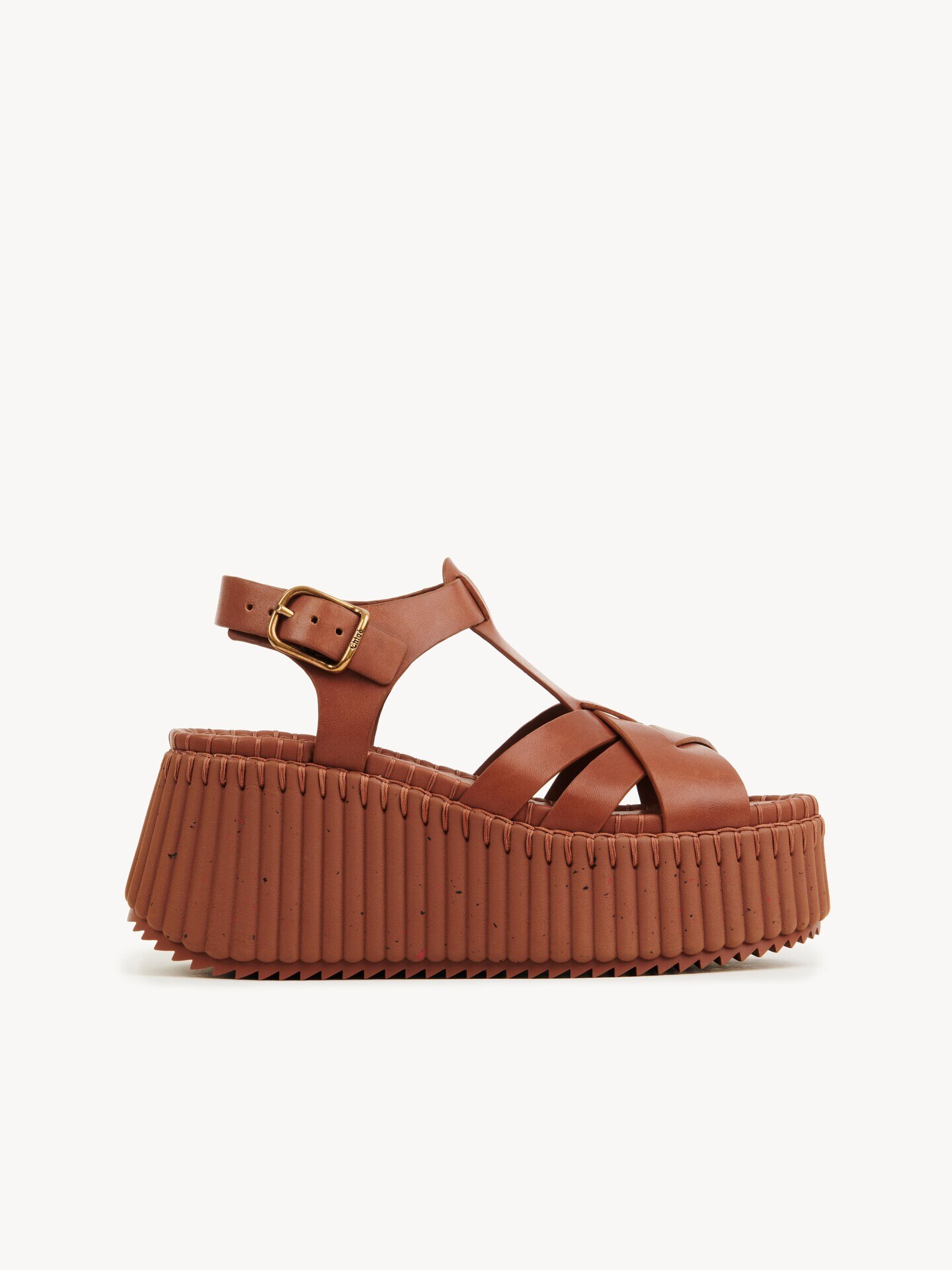 Nama wedge sandal Ginger Brown Chloé