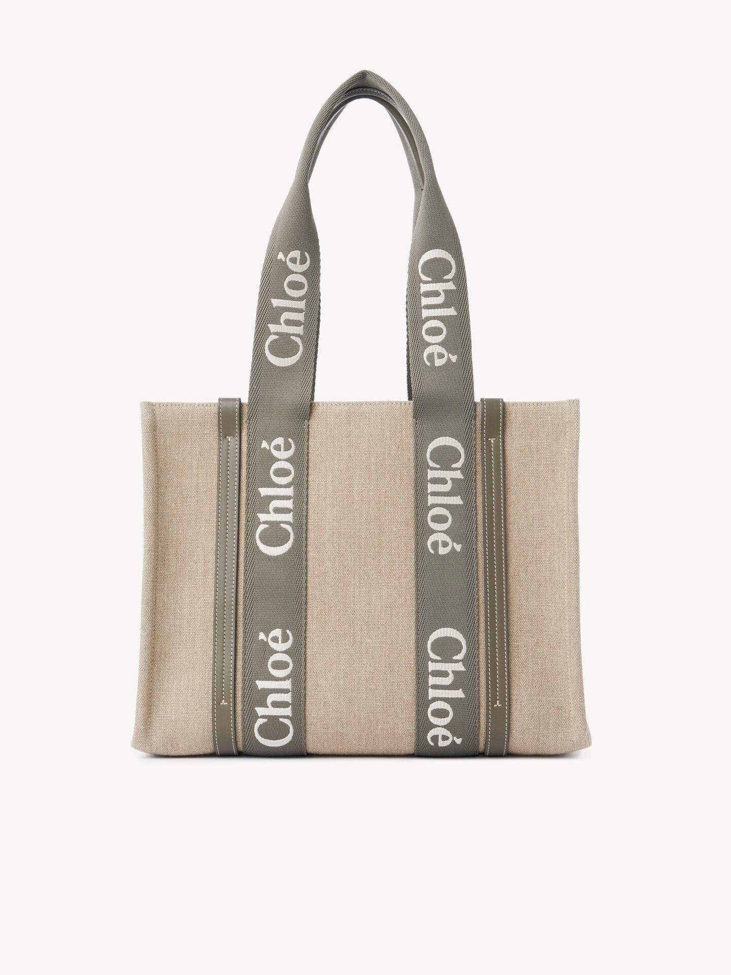 Woody tote bag in linen - 1
