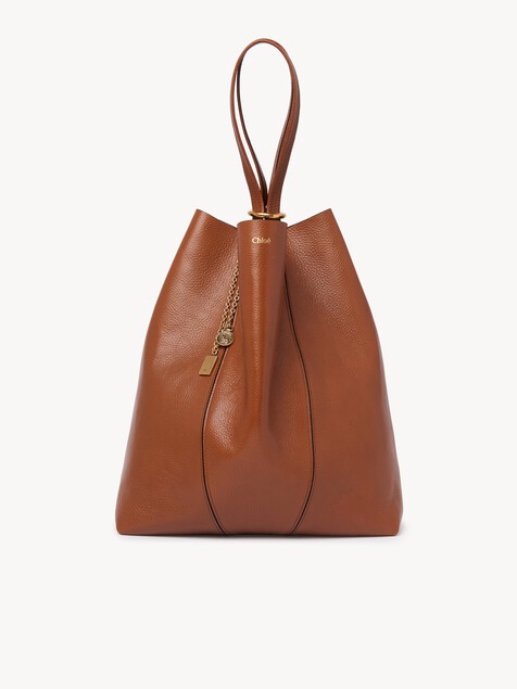 Large Chlo&eacute; Spin tote bag in grained leather