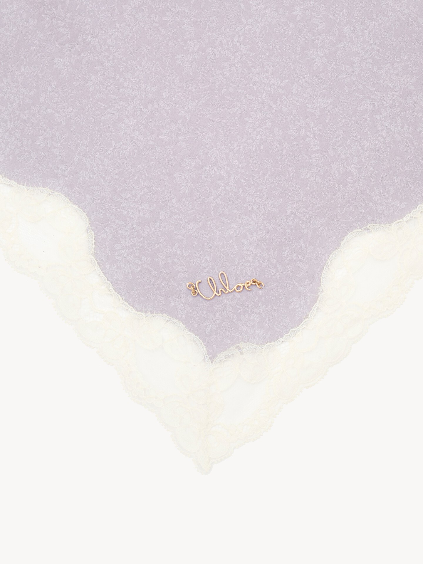 The Chlo&eacute; Poetic square scarf in silk & lace - 4