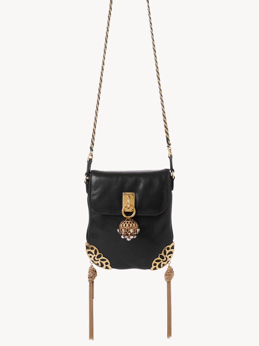 Sac cha&icirc;ne &agrave; rabat Ch&acirc;teau Treasures en cuir grain&eacute; - 1