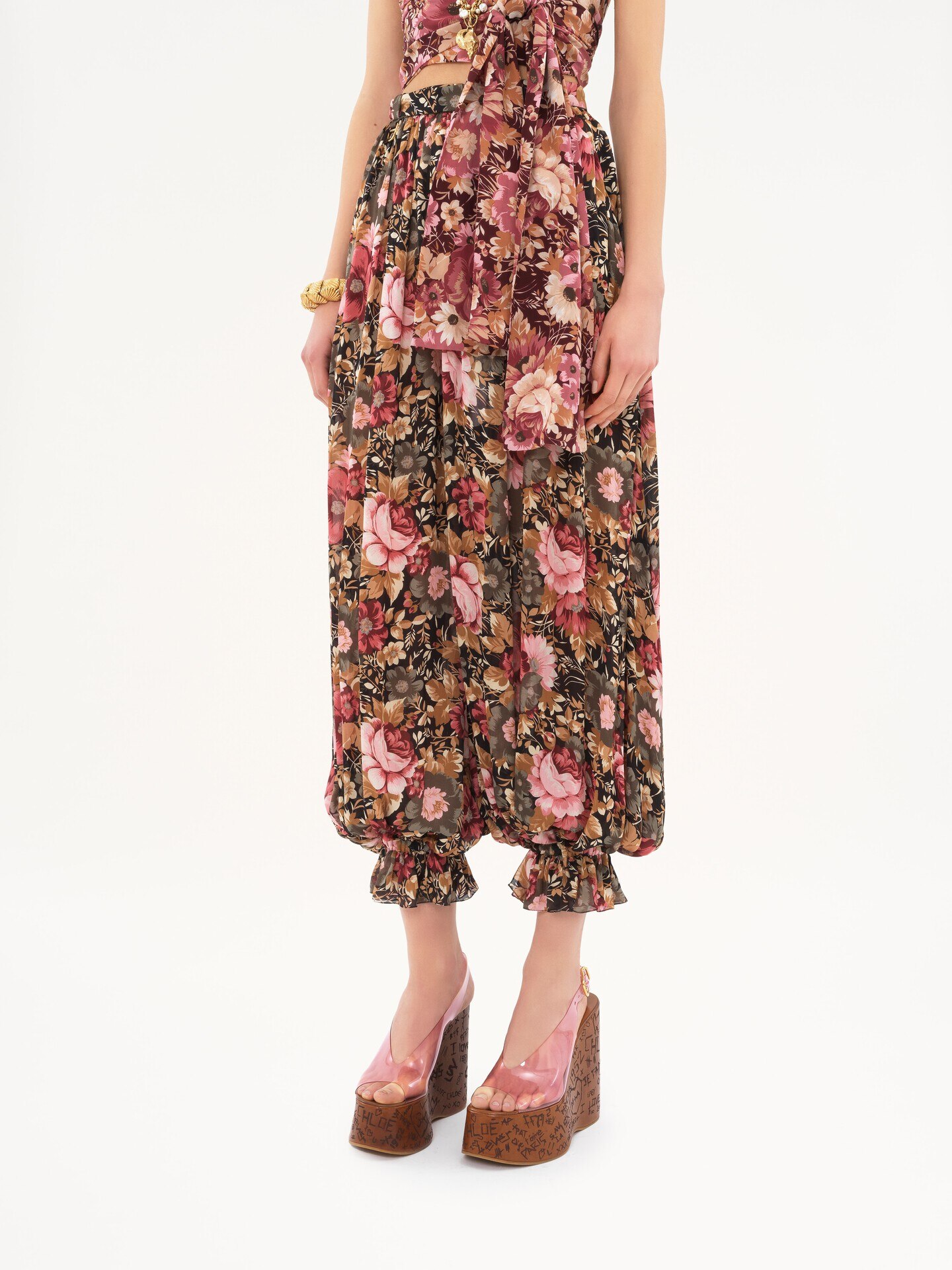 Fluid pleated pants in silk charmeuse - 5