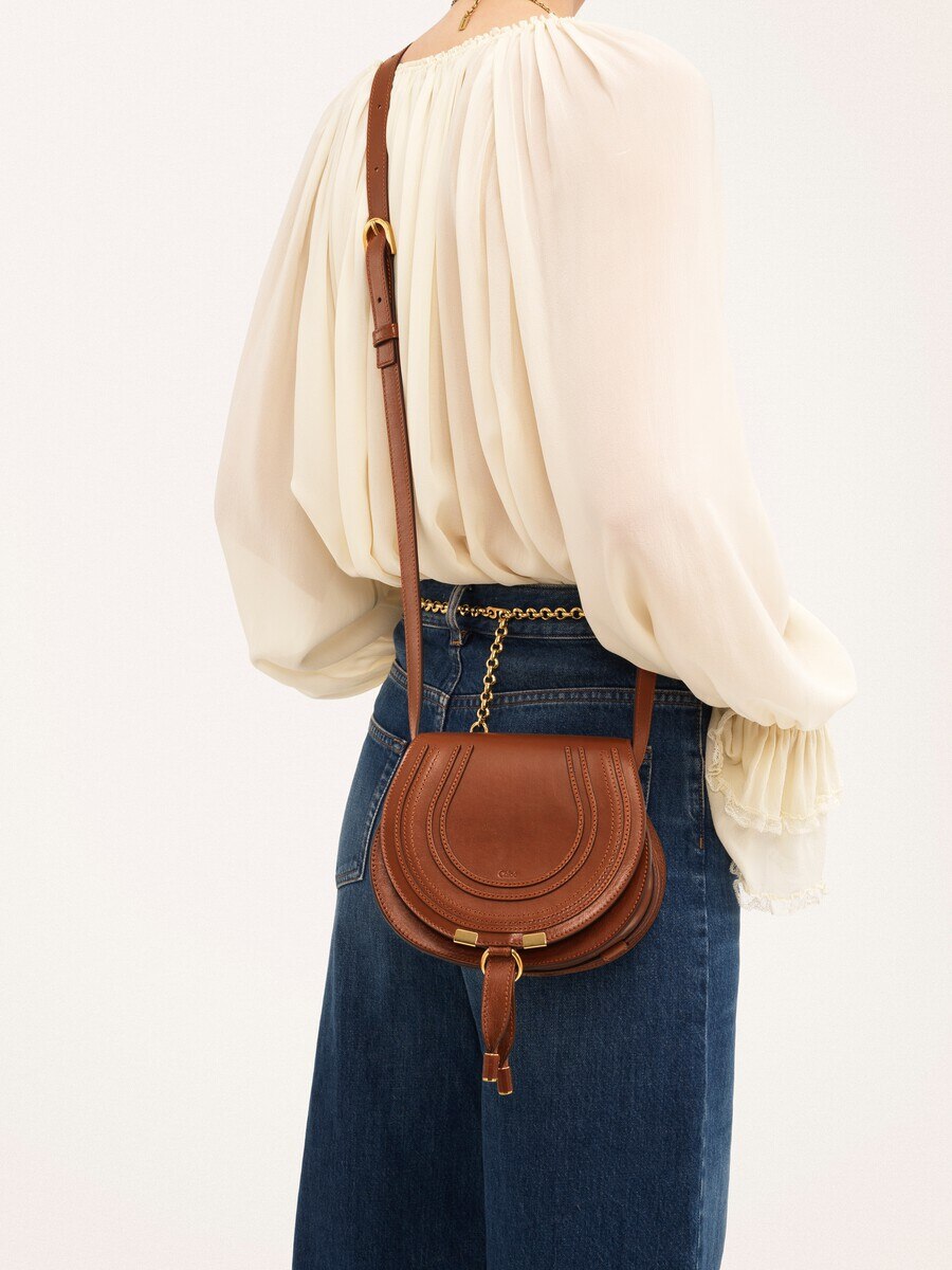 Small Marcie saddle bag in shiny leather - 2