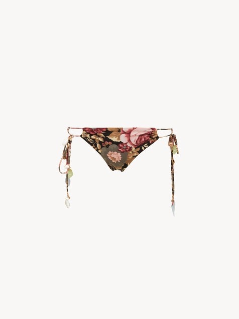 Bas de bikini à imprimé roses