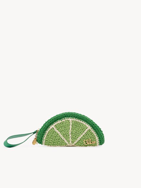 Chlo&eacute; Tropicus Lime Slice pouch in waxed cord