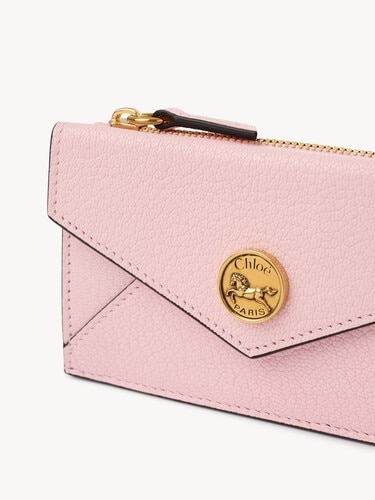 Small Envelope purse with card slots in grained leather - 6