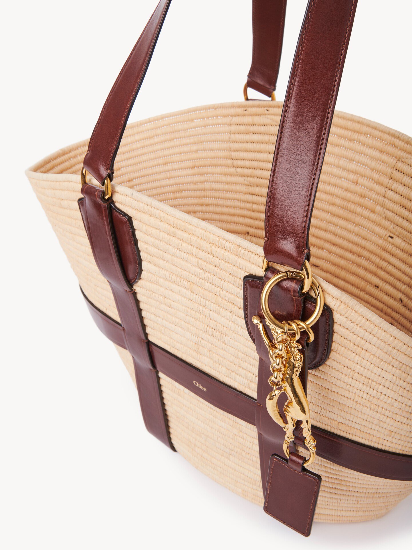 Large Kerala 25 basket in raffia - 6