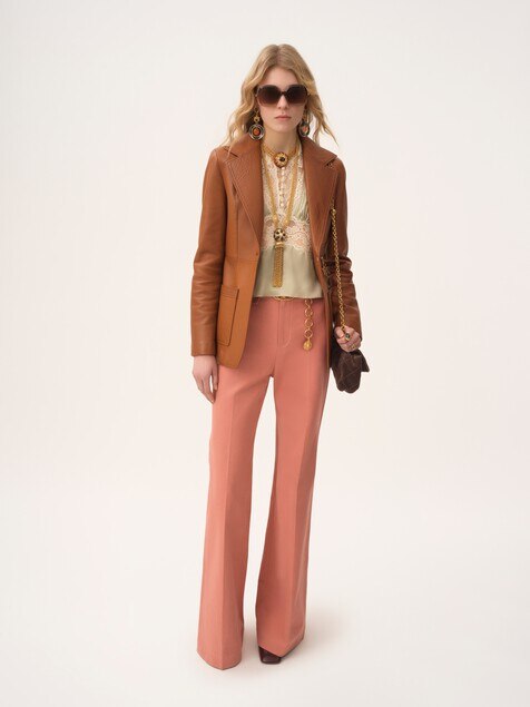 Veste blazer en cuir