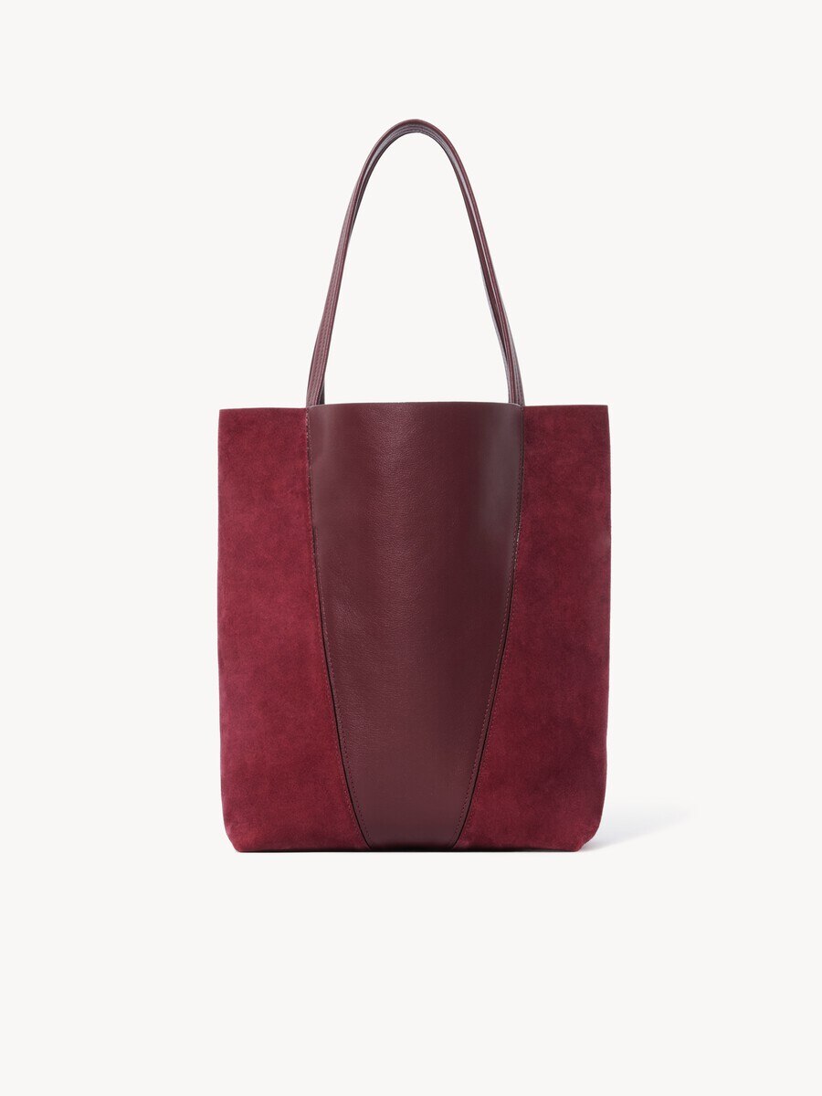 Chlo&eacute; Spin tote bag in suede & soft leather - 5