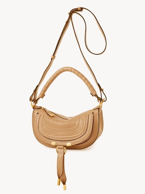 Mini sac port&eacute; &eacute;paule Marcie en cuir lisse