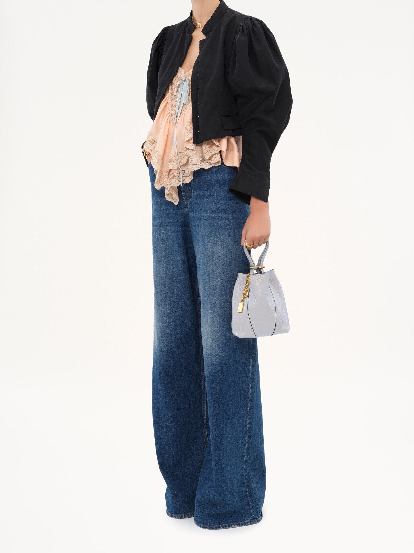 Small Chlo&eacute; Spin tote bag in grained leather - 7.0
