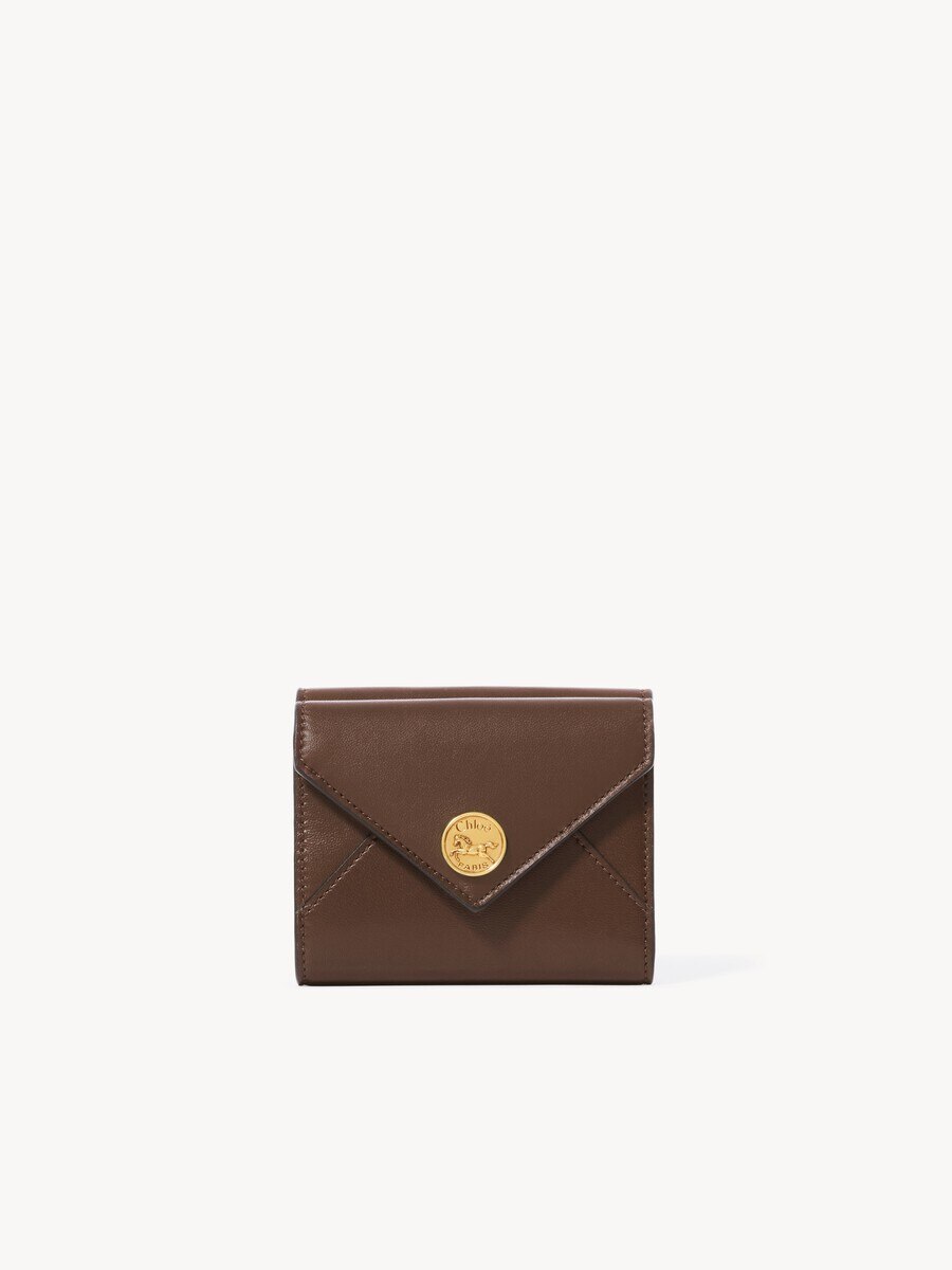 Small Envelope tri-fold in soft & suede leather - 1
