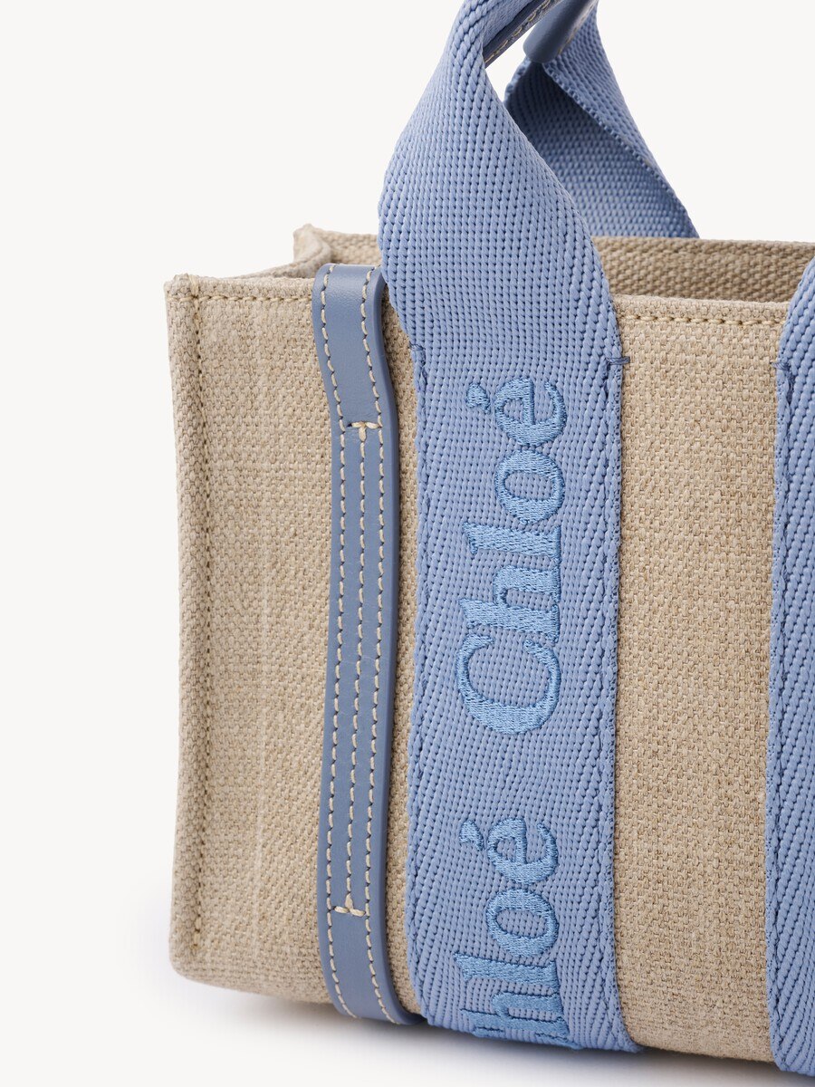 Minibolso tote Woody de lino - 7