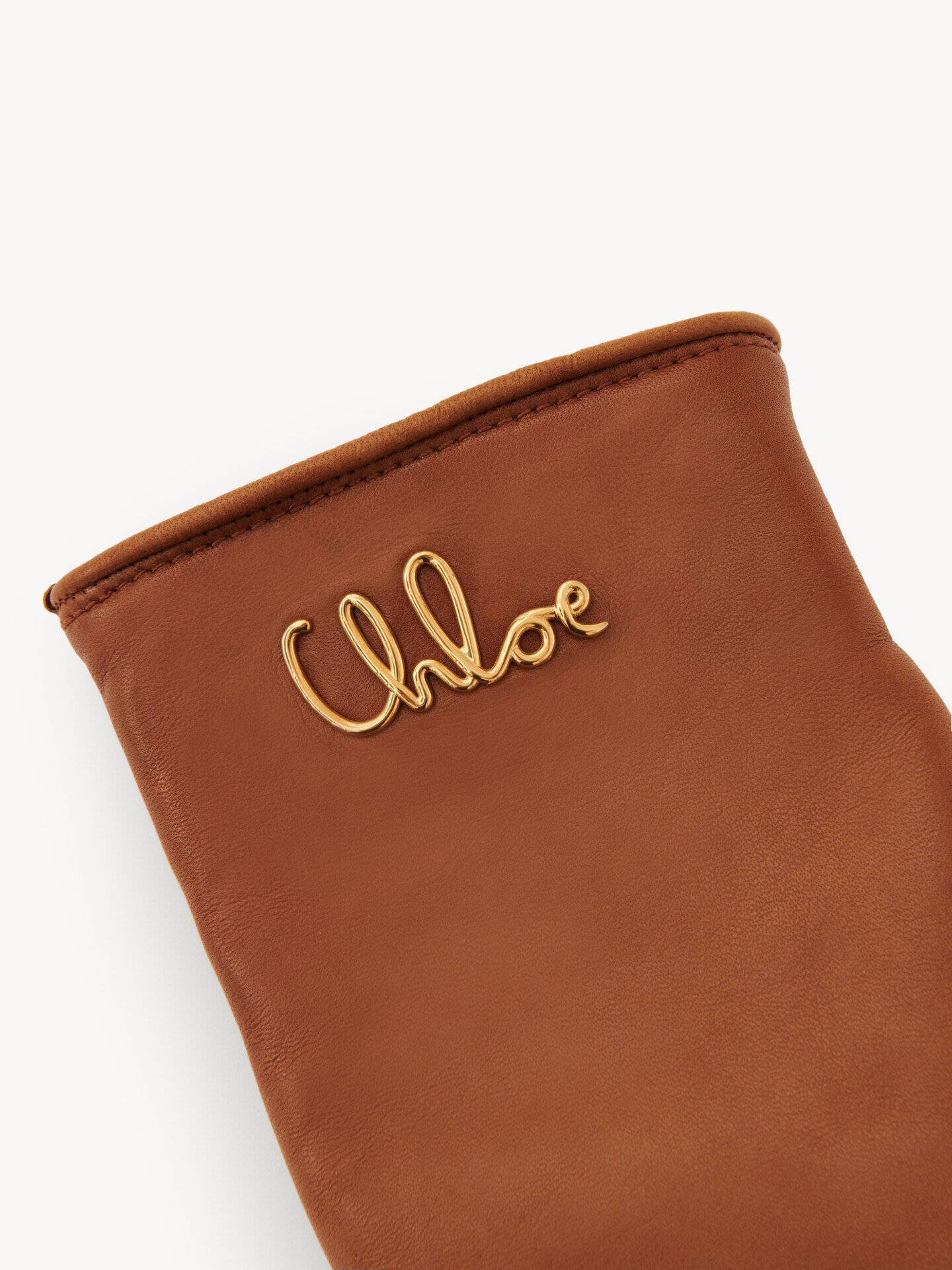 レザー製クロエ アイコニックグローブ 茶色 - Chloé