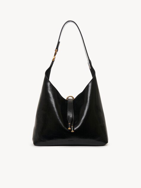 Small Marcie hobo bag in shiny leather