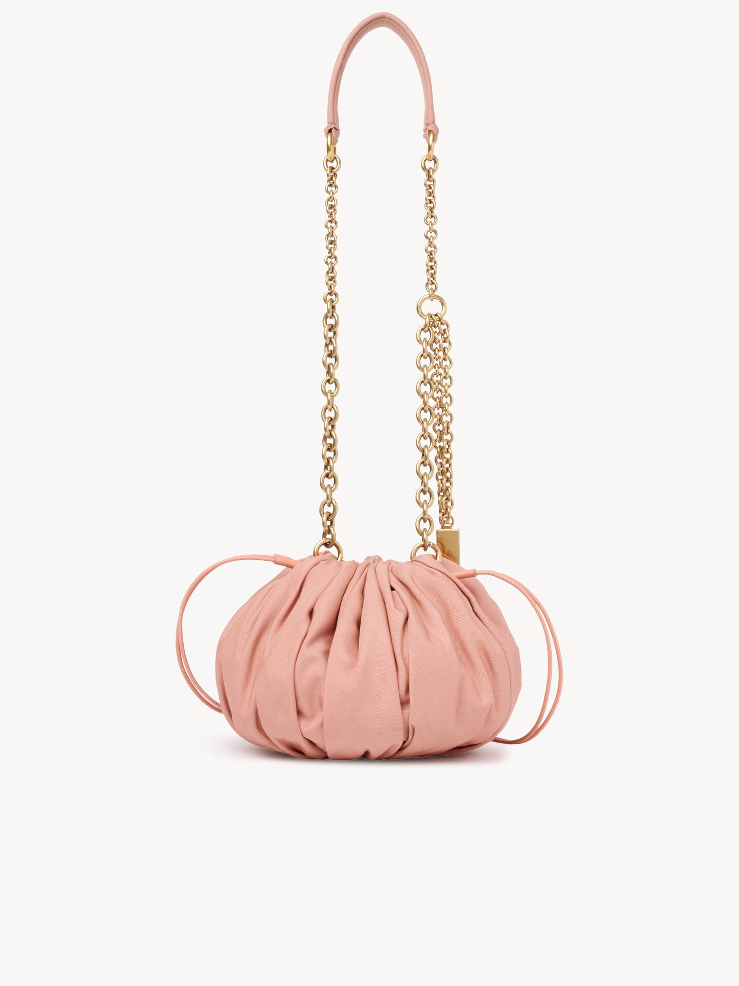 Chlo&eacute; Pliss&eacute; shoulder bag with chain in nylon - 4.0