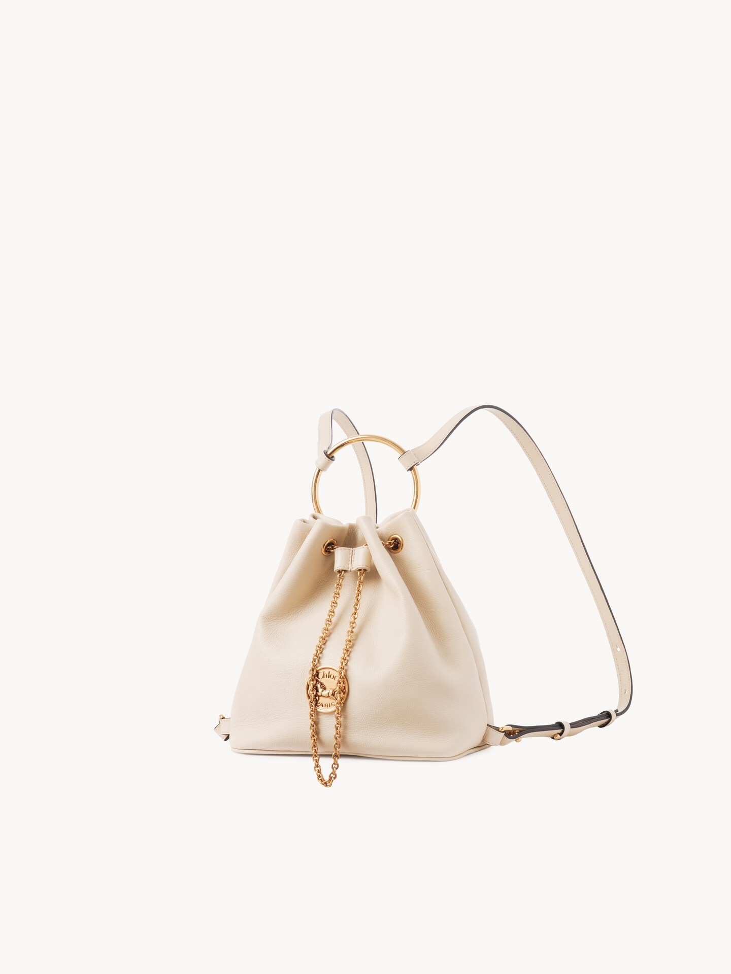 Petit sac &agrave; dos Bracelet en cuir grain&eacute; - 5
